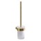 Toilet Brush, Wall Mounted Frosted Glass With Matte Gold Mount